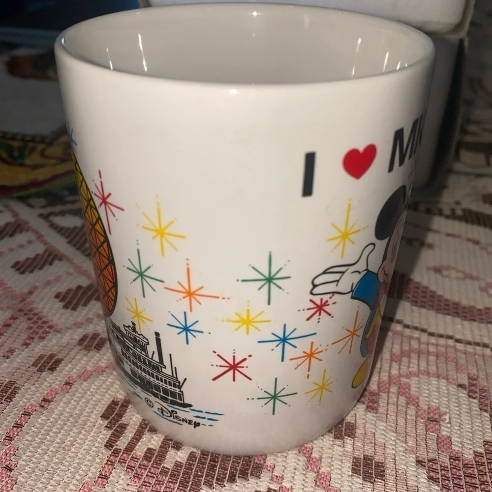Vintage Disney “‎ I ❤️ Mickey”  Mug Mickey Mouse And Epcot Center